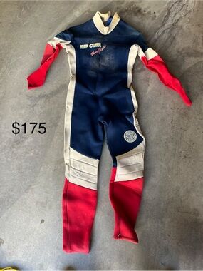 Rip Curl Navy, Red & White Men's Full Wetsuit